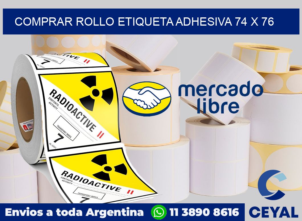 Comprar rollo etiqueta adhesiva 74 x 76