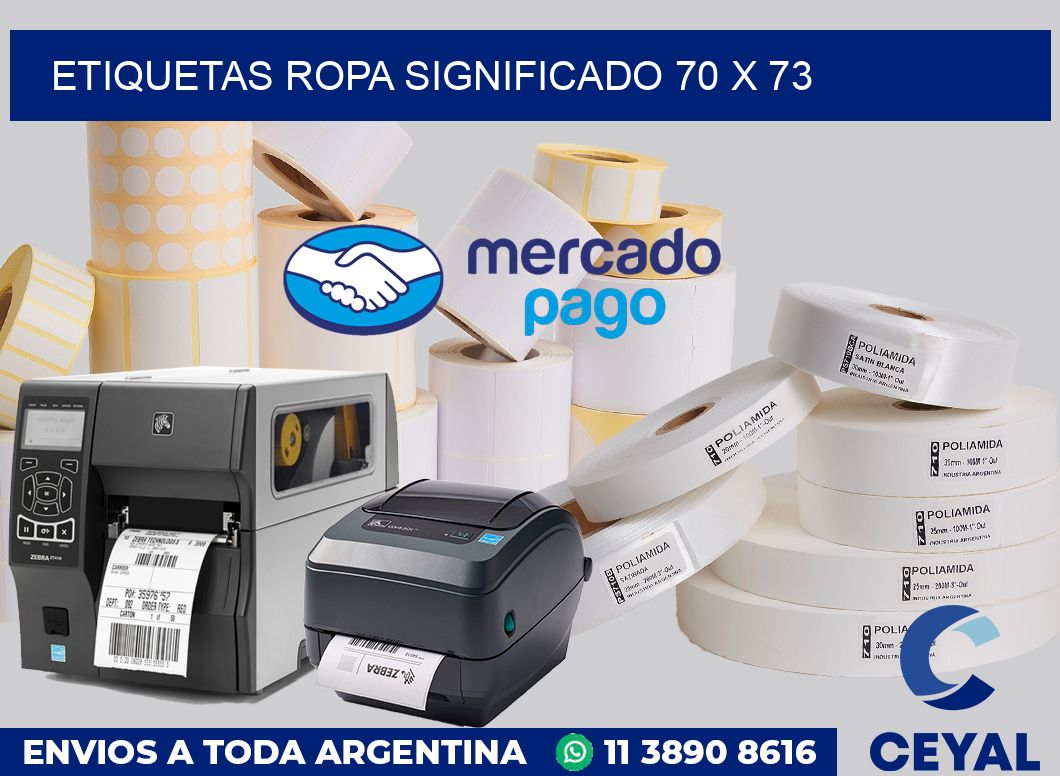 Etiquetas ropa significado 70 x 73