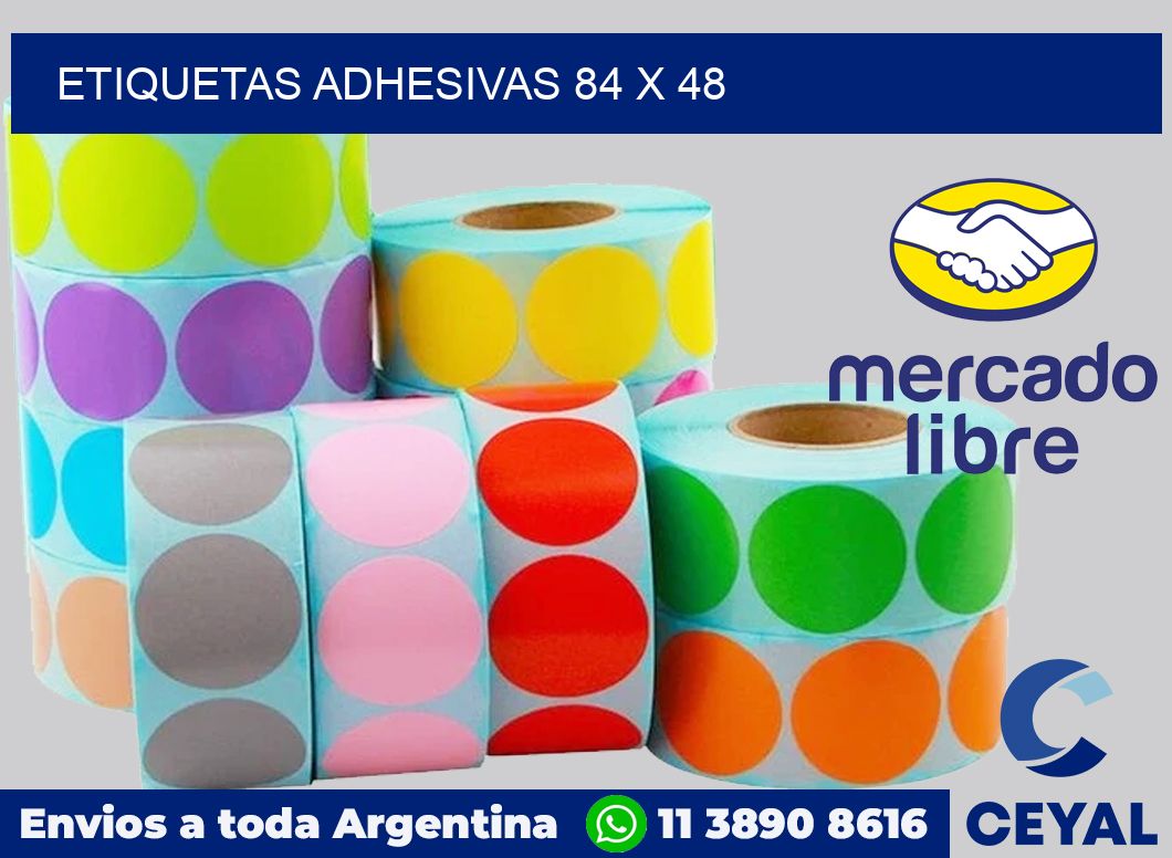 etiquetas adhesivas 84 x 48