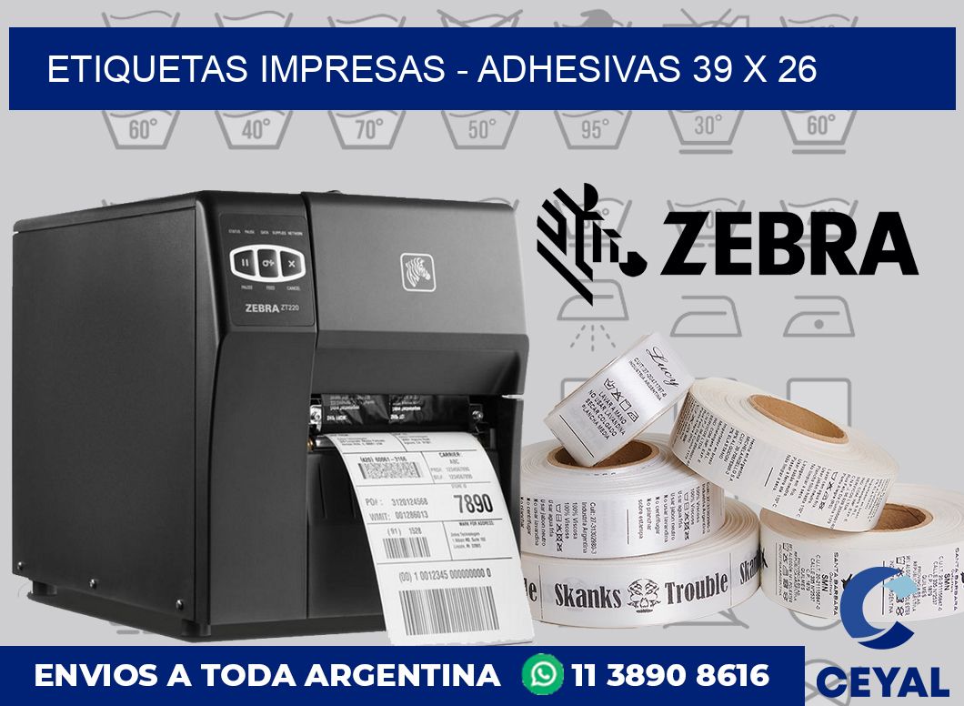 etiquetas impresas – Adhesivas 39 x 26