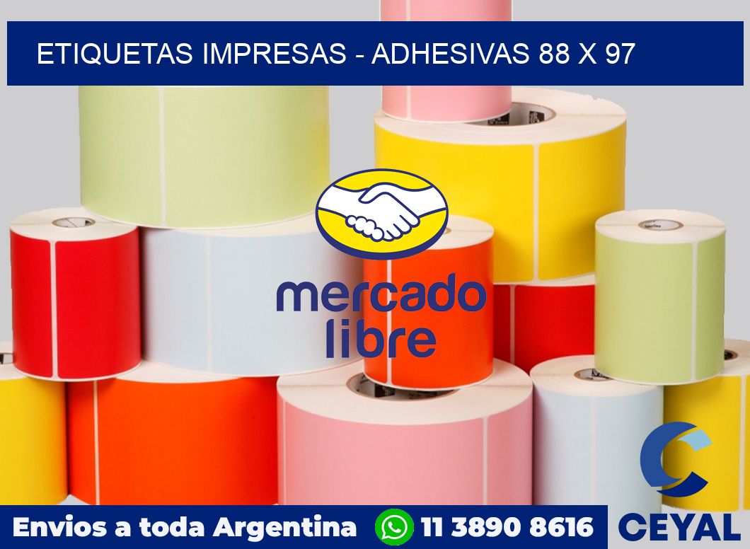 etiquetas impresas – Adhesivas 88 x 97