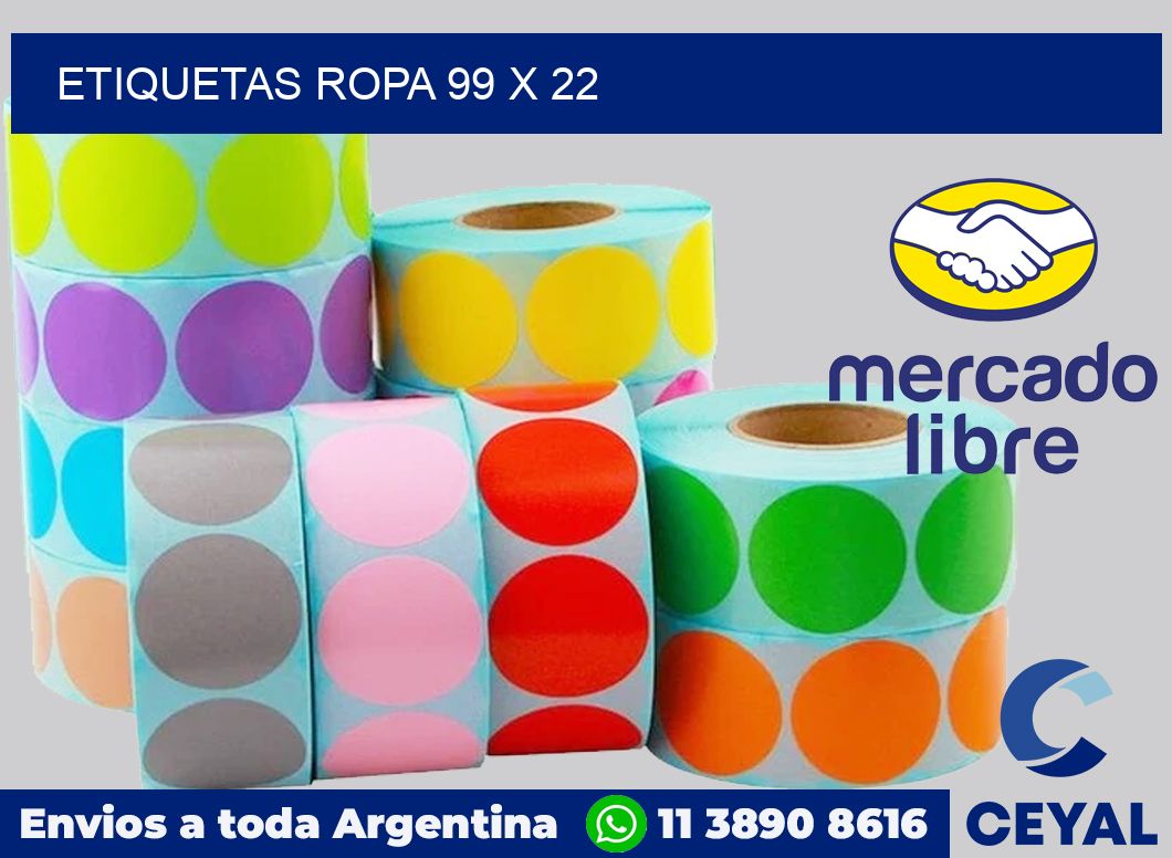 etiquetas ropa 99 x 22