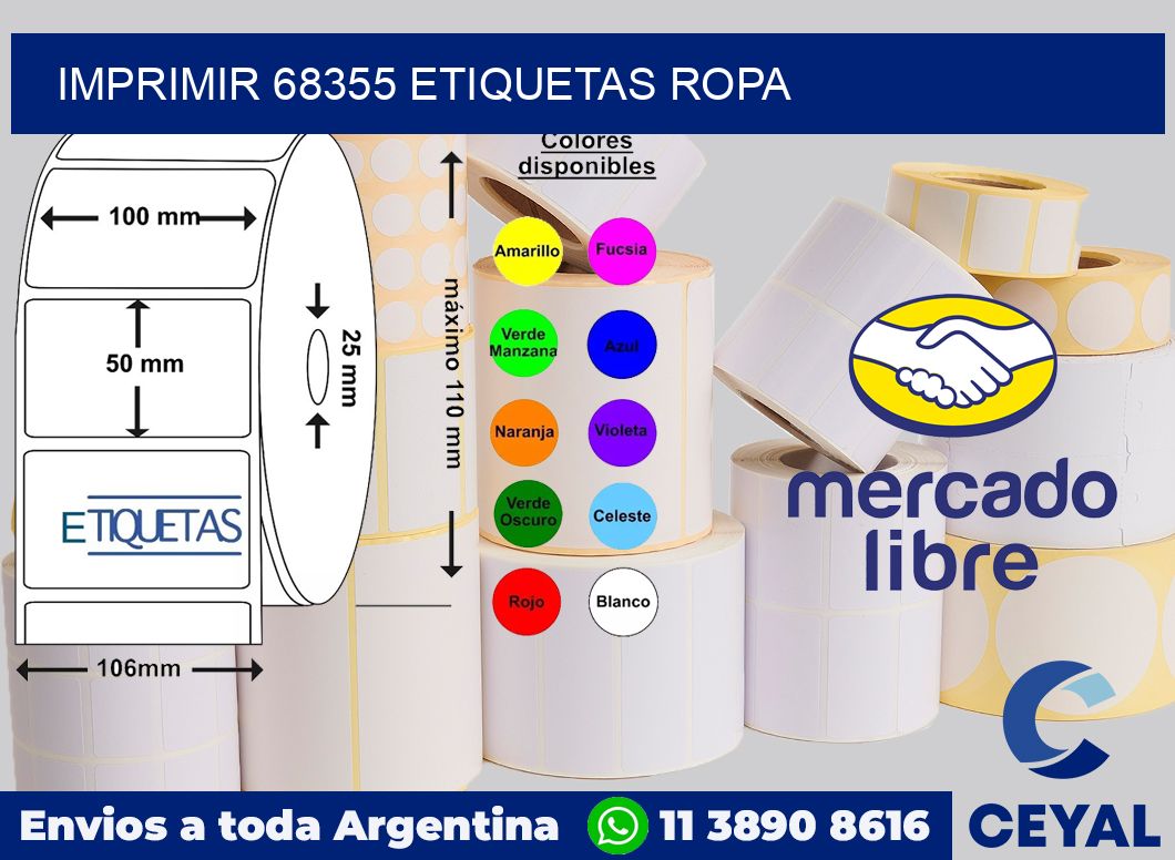 imprimir 68355 etiquetas ropa