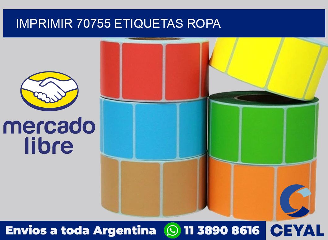 imprimir 70755 etiquetas ropa