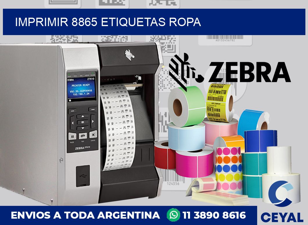 imprimir 8865 etiquetas ropa