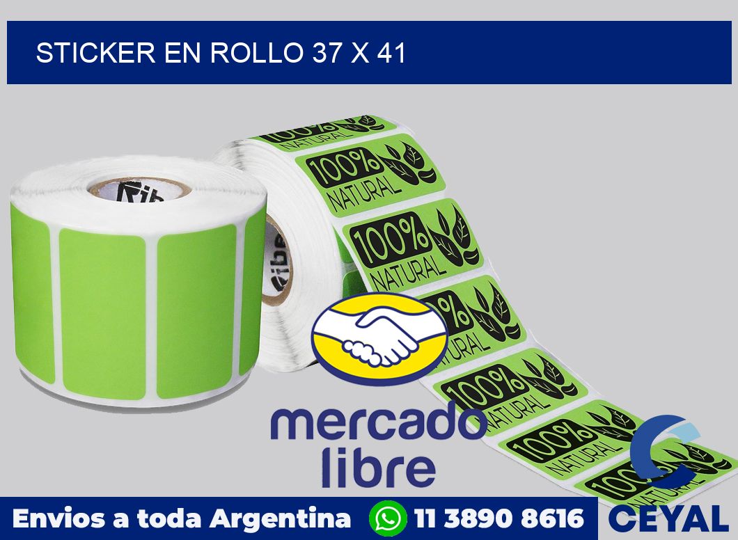 sticker en rollo 37 x 41