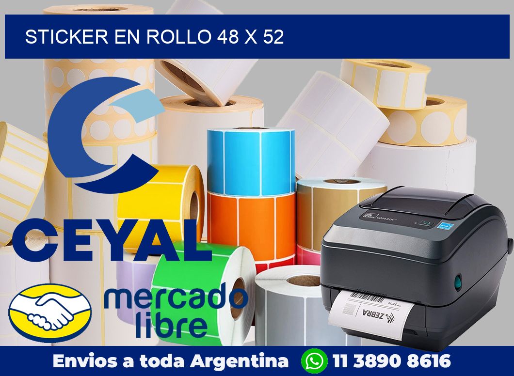 sticker en rollo 48 x 52