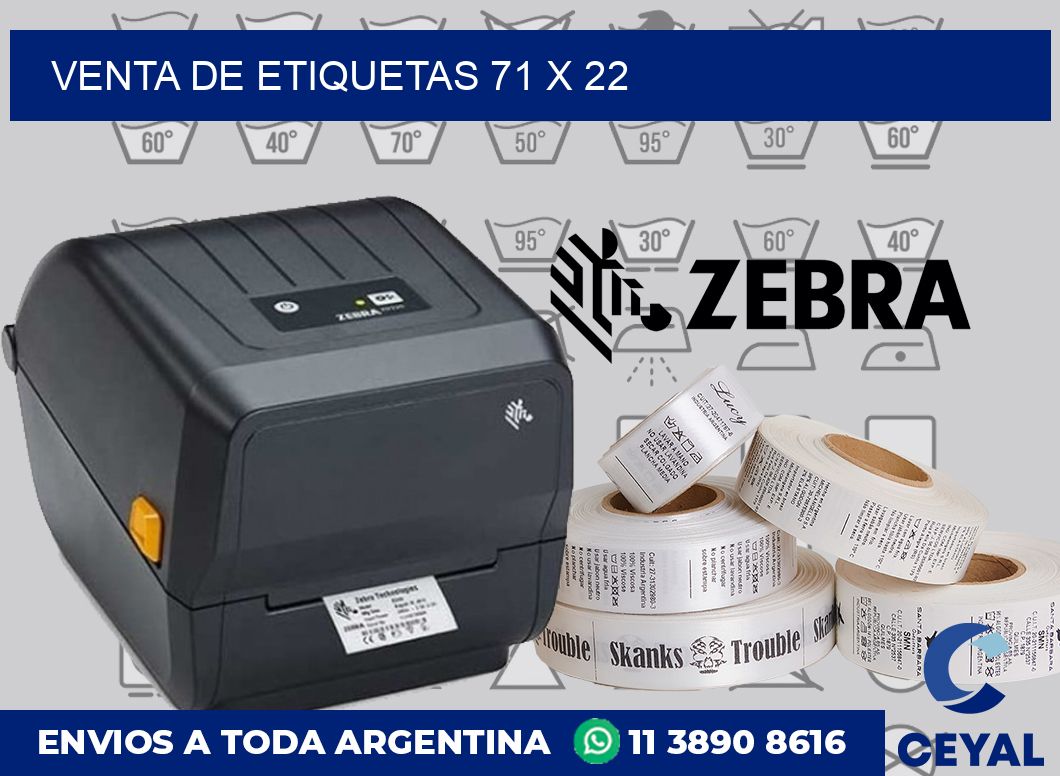 venta de etiquetas 71 x 22