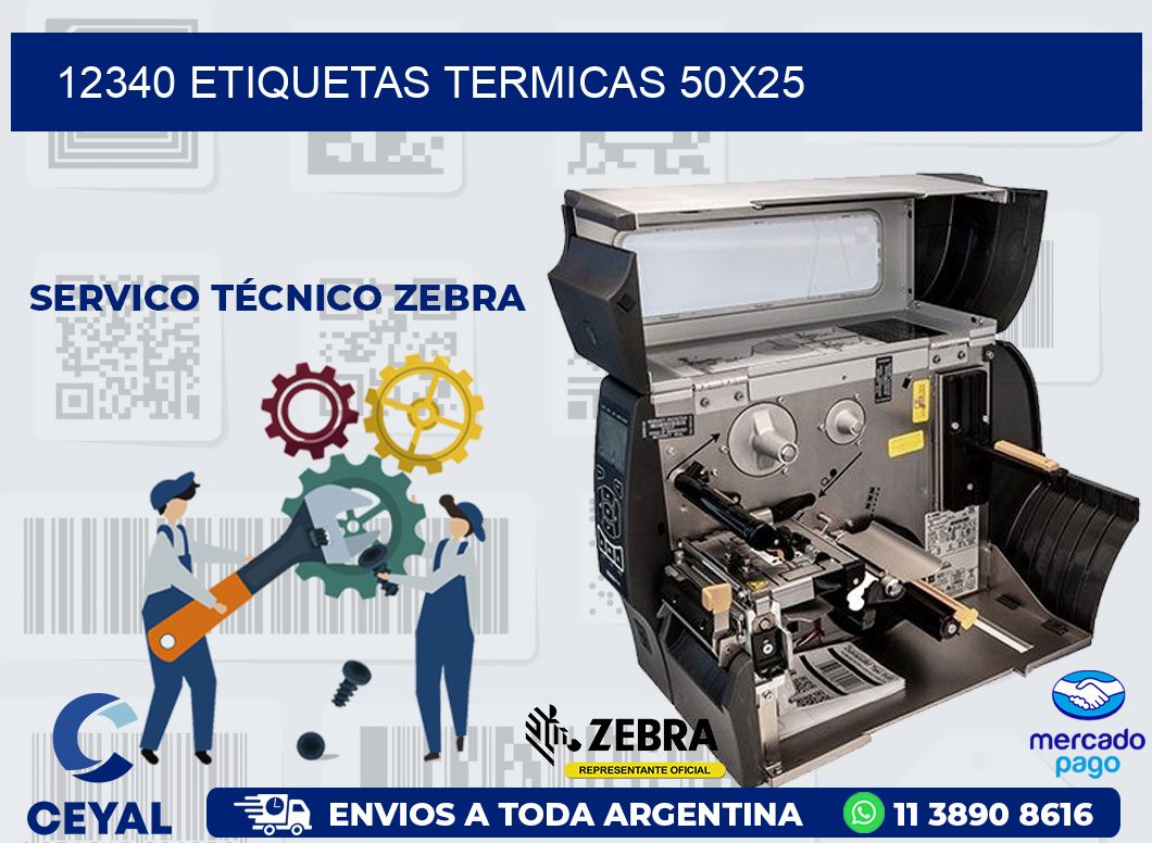 12340 ETIQUETAS TERMICAS 50X25