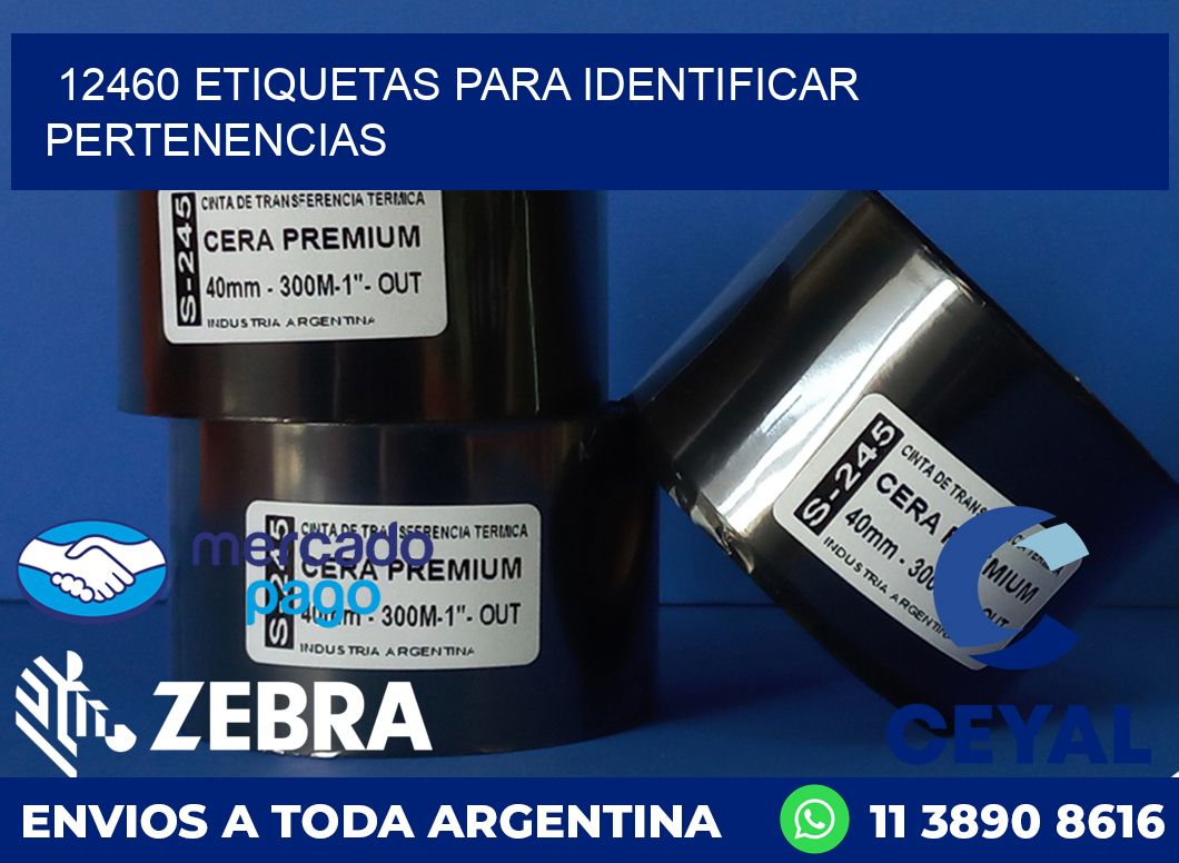 12460 ETIQUETAS PARA IDENTIFICAR PERTENENCIAS