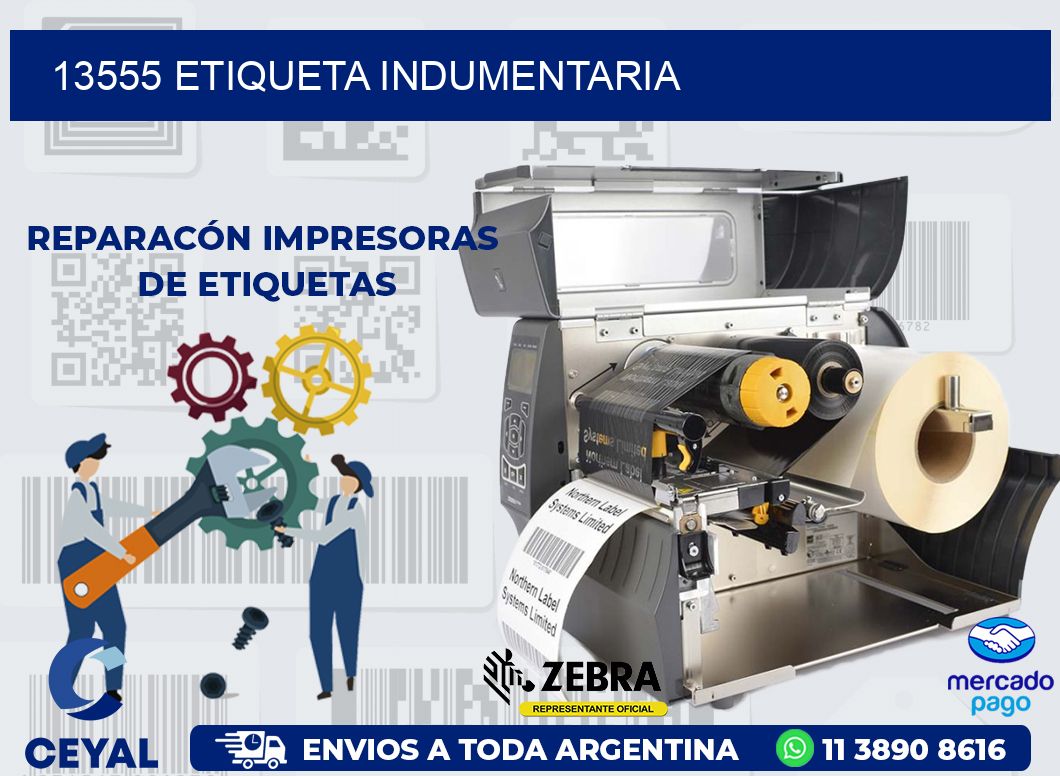 13555 ETIQUETA INDUMENTARIA