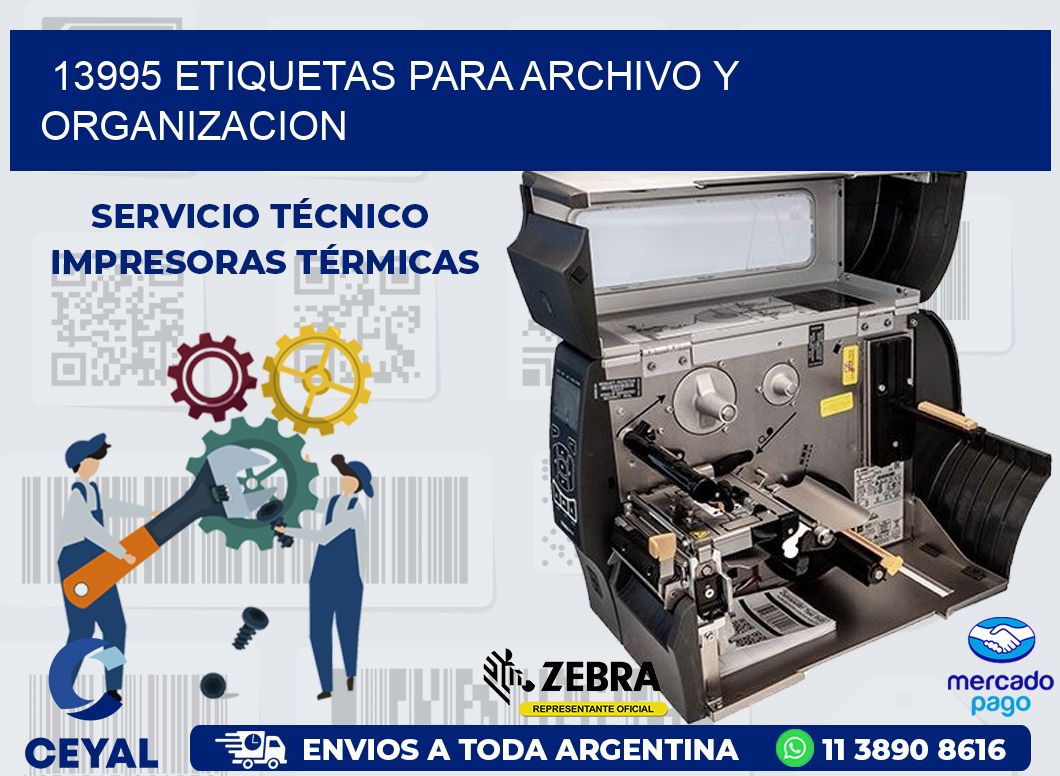 13995 ETIQUETAS PARA ARCHIVO Y ORGANIZACION