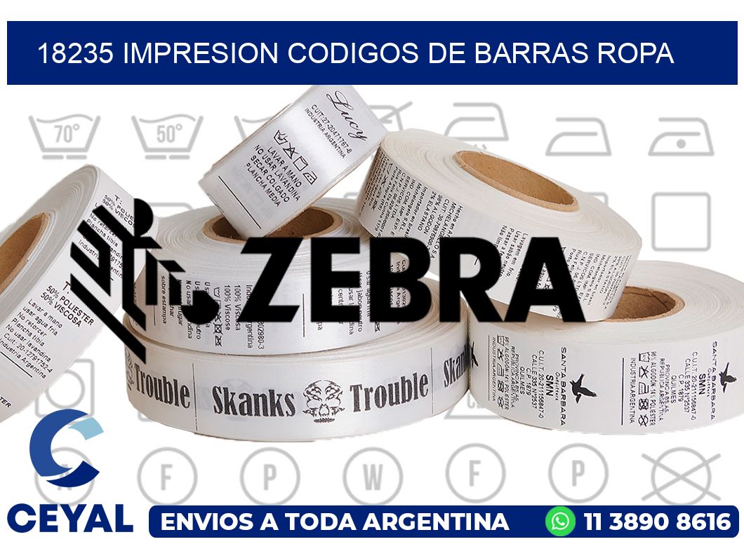 18235 IMPRESION CODIGOS DE BARRAS ROPA