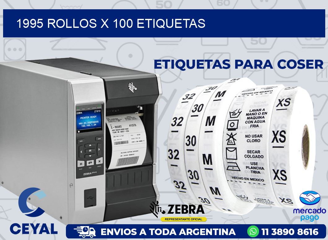 1995 ROLLOS X 100 ETIQUETAS