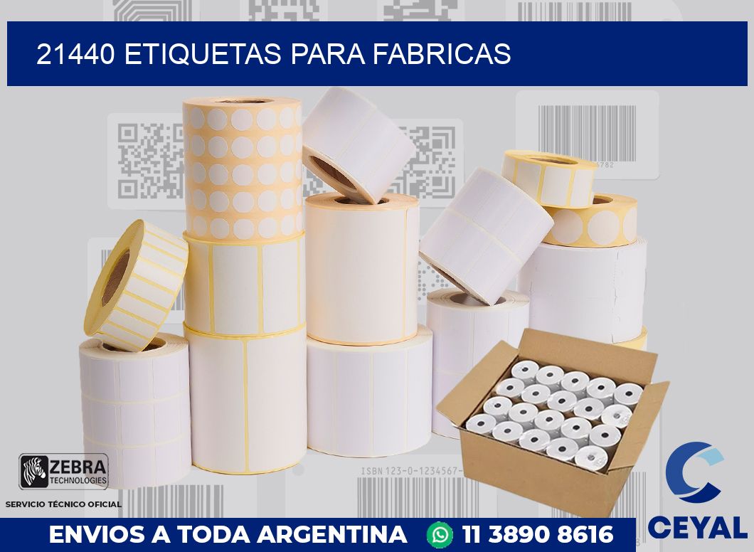 21440 ETIQUETAS PARA FABRICAS