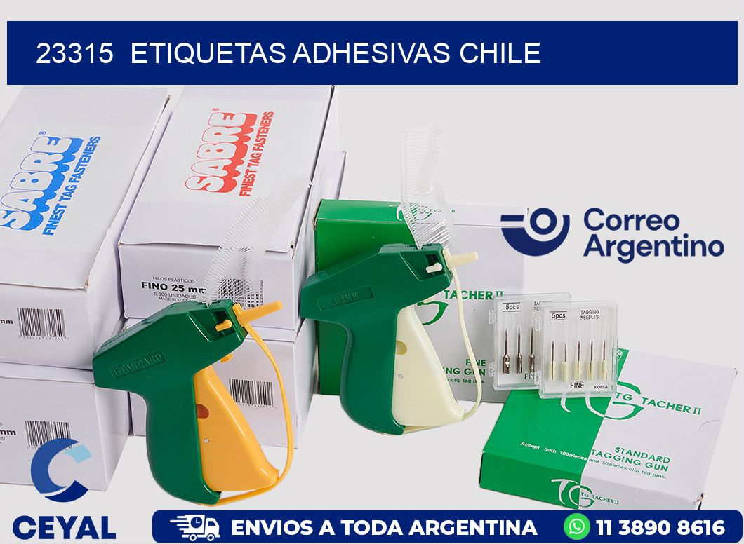 23315  ETIQUETAS ADHESIVAS CHILE