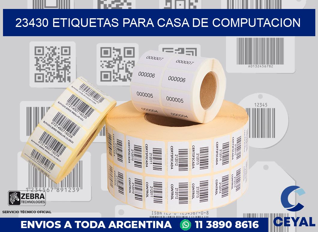 23430 ETIQUETAS PARA CASA DE COMPUTACION