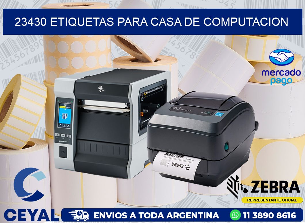 23430 ETIQUETAS PARA CASA DE COMPUTACION