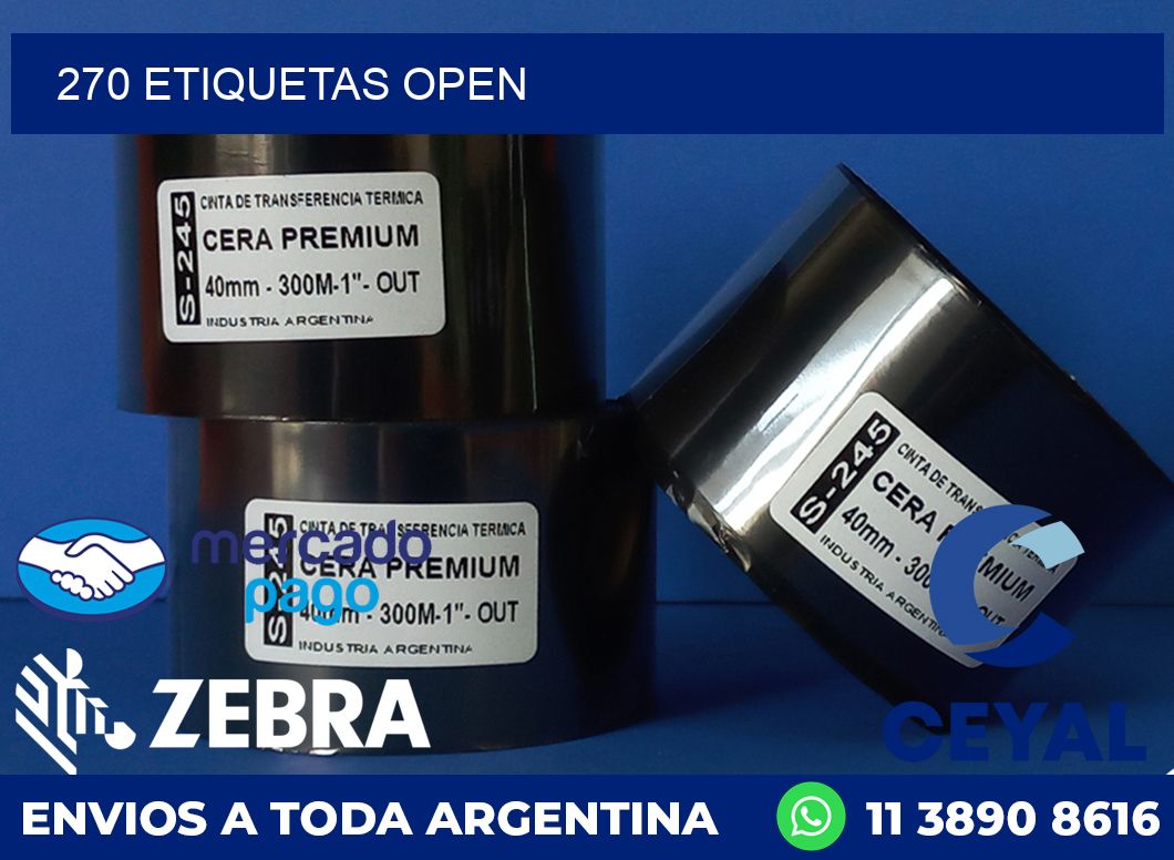 270 ETIQUETAS OPEN