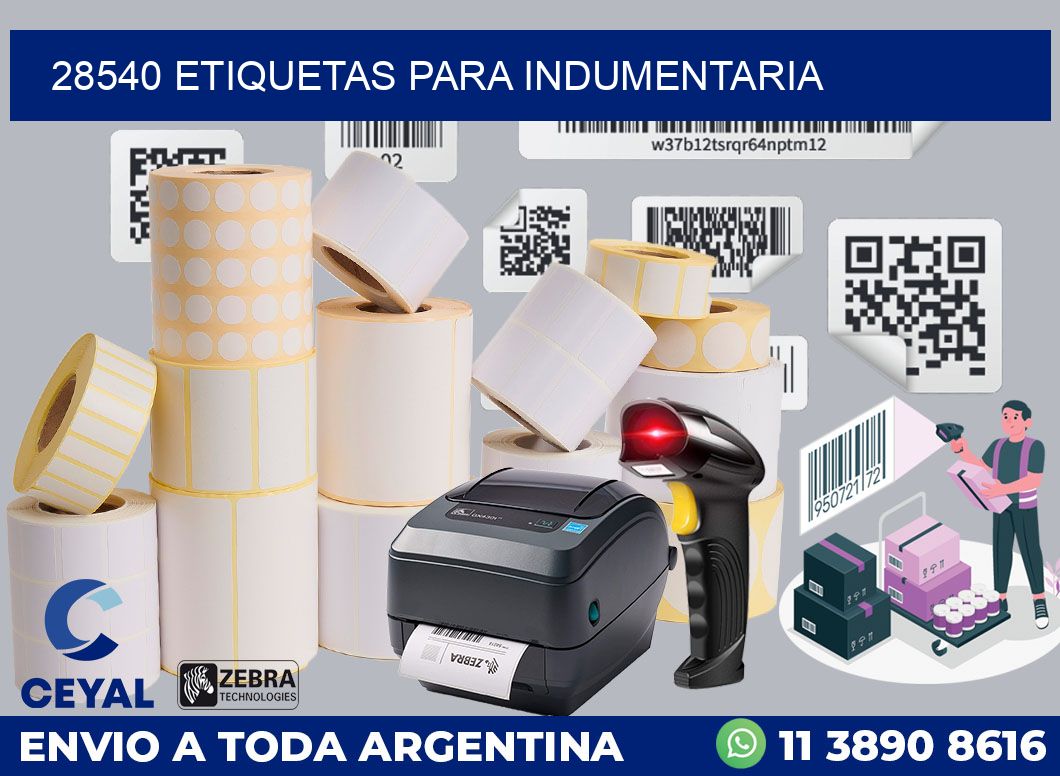 28540 ETIQUETAS PARA INDUMENTARIA