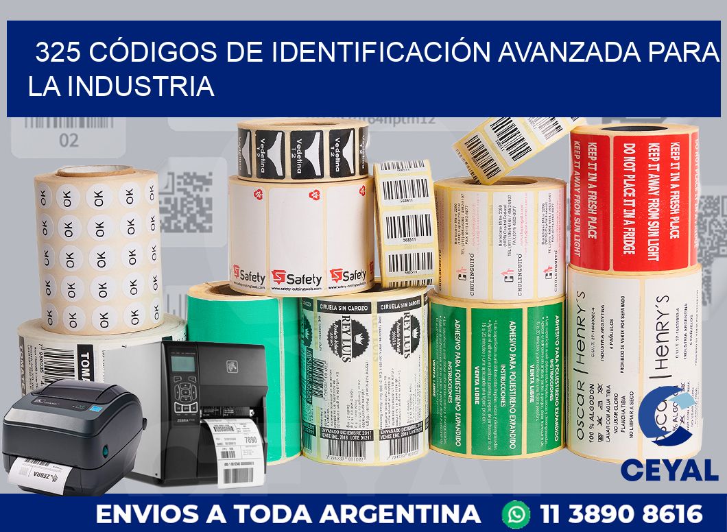 325 CÓDIGOS DE IDENTIFICACIÓN AVANZADA PARA LA INDUSTRIA