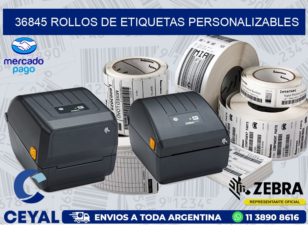 36845 ROLLOS DE ETIQUETAS PERSONALIZABLES