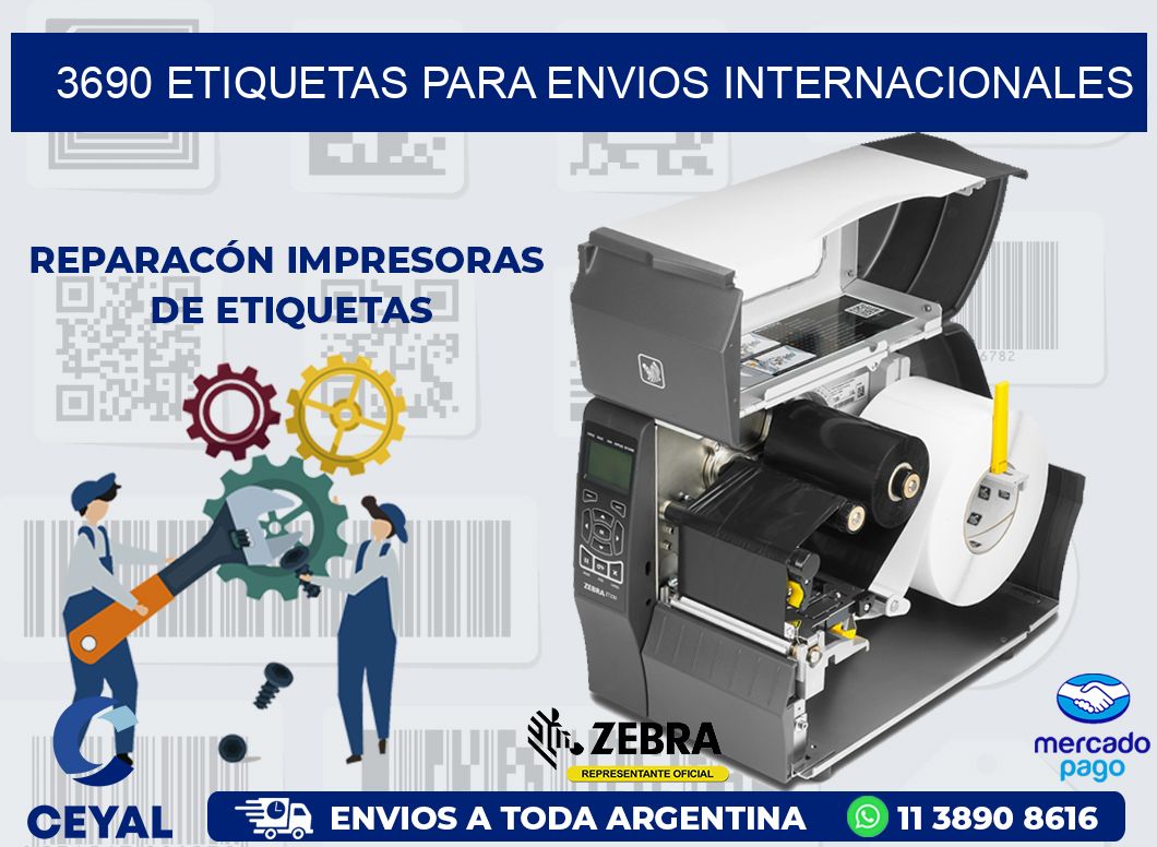 3690 ETIQUETAS PARA ENVIOS INTERNACIONALES