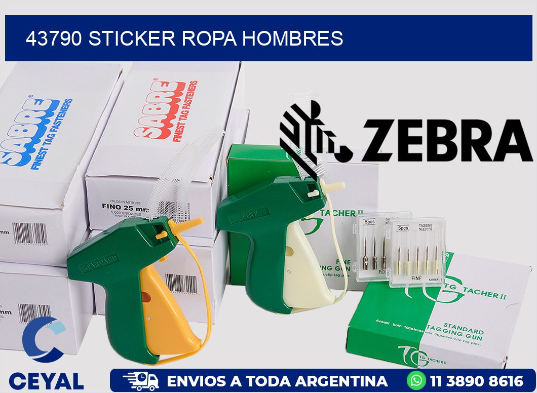 43790 STICKER ROPA HOMBRES