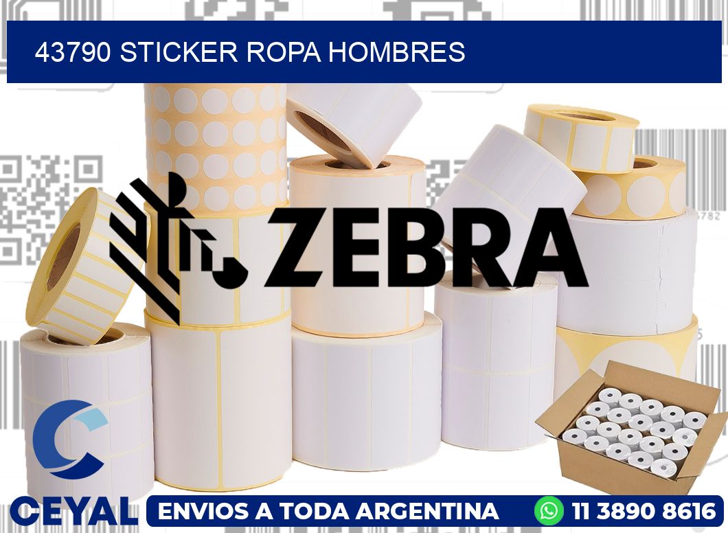 43790 STICKER ROPA HOMBRES