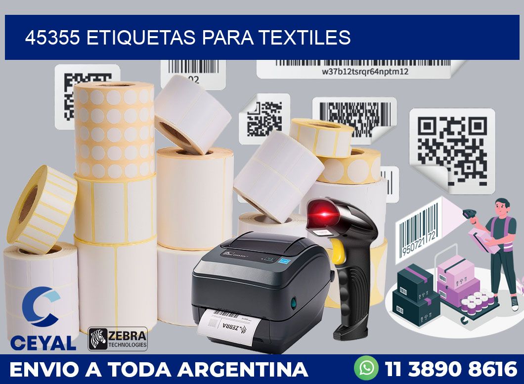 45355 ETIQUETAS PARA TEXTILES