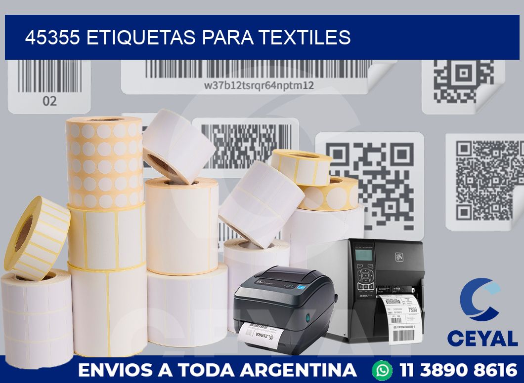 45355 ETIQUETAS PARA TEXTILES