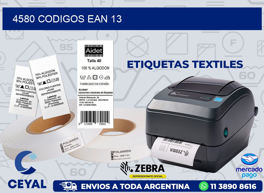 4580 CODIGOS EAN 13