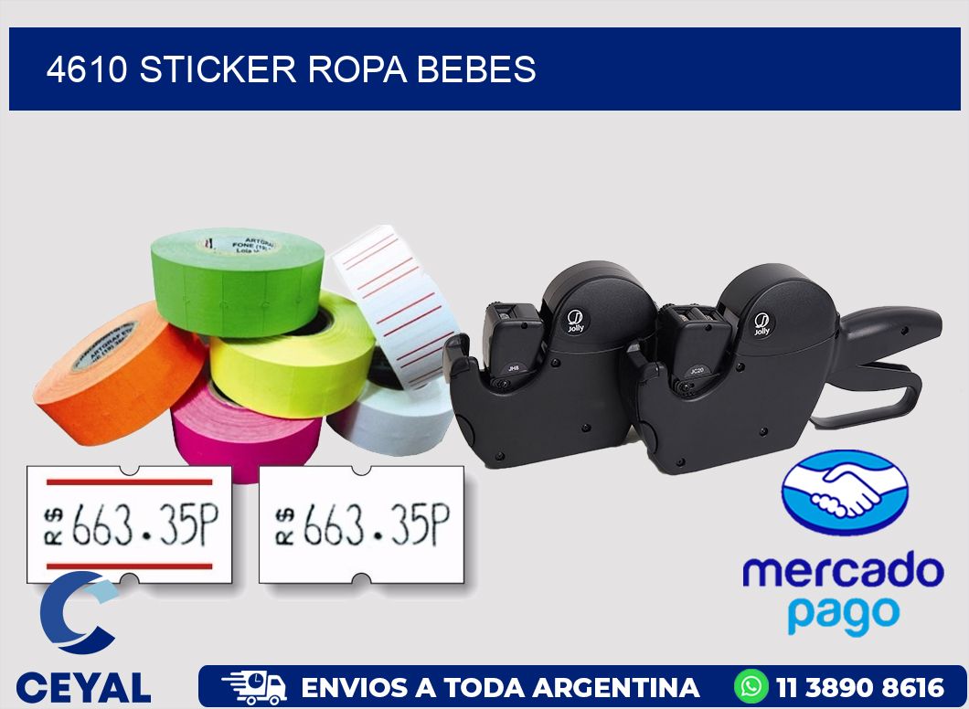 4610 STICKER ROPA BEBES