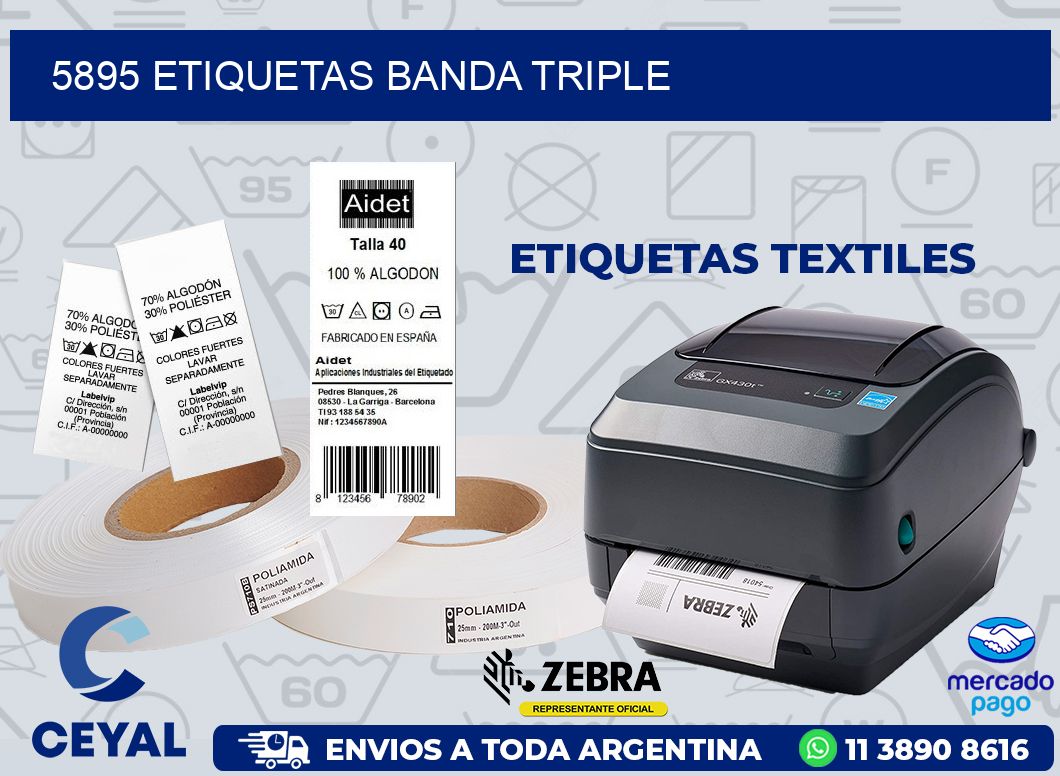 5895 ETIQUETAS BANDA TRIPLE