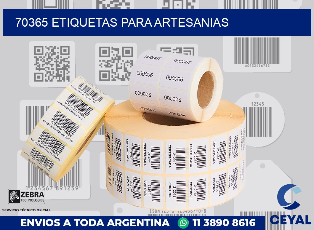 70365 ETIQUETAS PARA ARTESANIAS