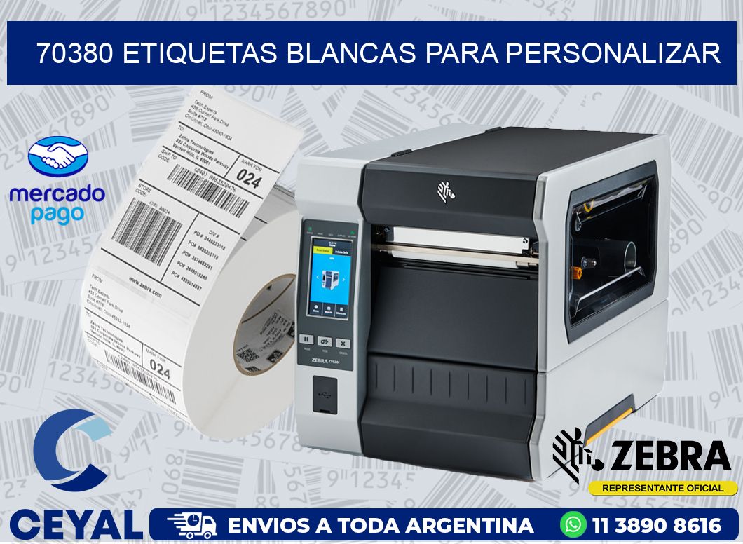 70380 ETIQUETAS BLANCAS PARA PERSONALIZAR