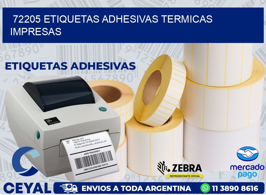 72205 ETIQUETAS ADHESIVAS TERMICAS IMPRESAS