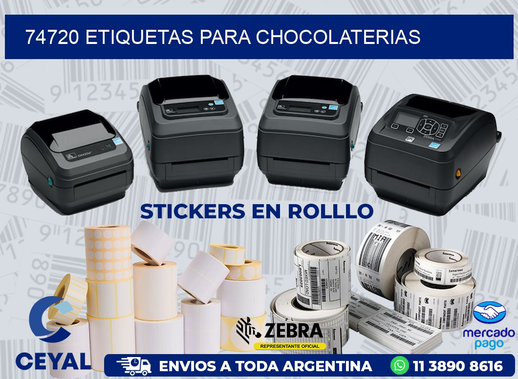 74720 ETIQUETAS PARA CHOCOLATERIAS