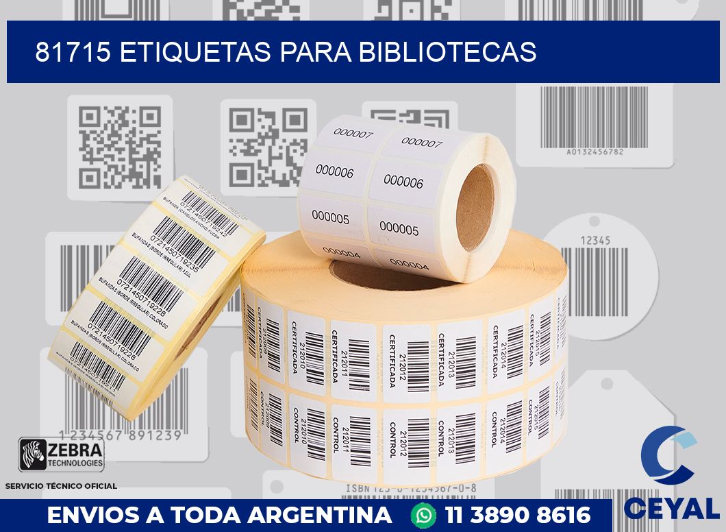 81715 ETIQUETAS PARA BIBLIOTECAS