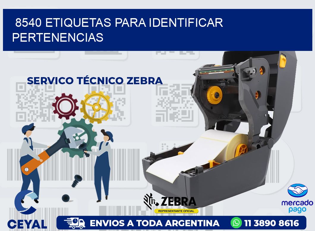 8540 ETIQUETAS PARA IDENTIFICAR PERTENENCIAS