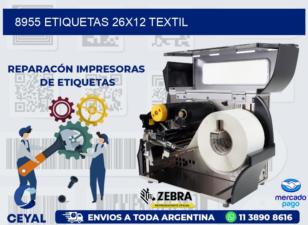 8955 ETIQUETAS 26X12 TEXTIL