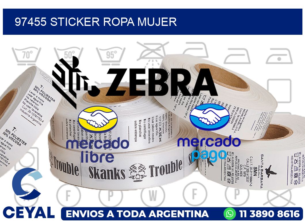 97455 STICKER ROPA MUJER