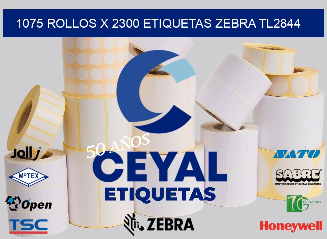 1075 Rollos x 2300 etiquetas zebra tl2844