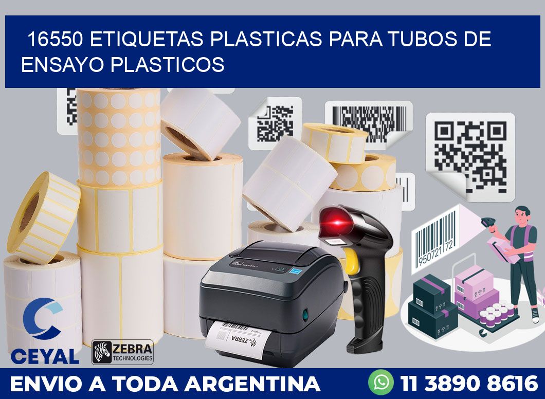 16550 ETIQUETAS PLASTICAS PARA TUBOS DE ENSAYO PLASTICOS