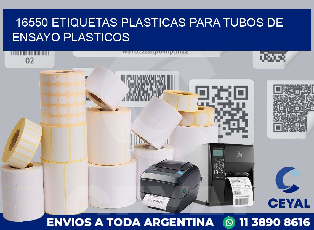 16550 ETIQUETAS PLASTICAS PARA TUBOS DE ENSAYO PLASTICOS