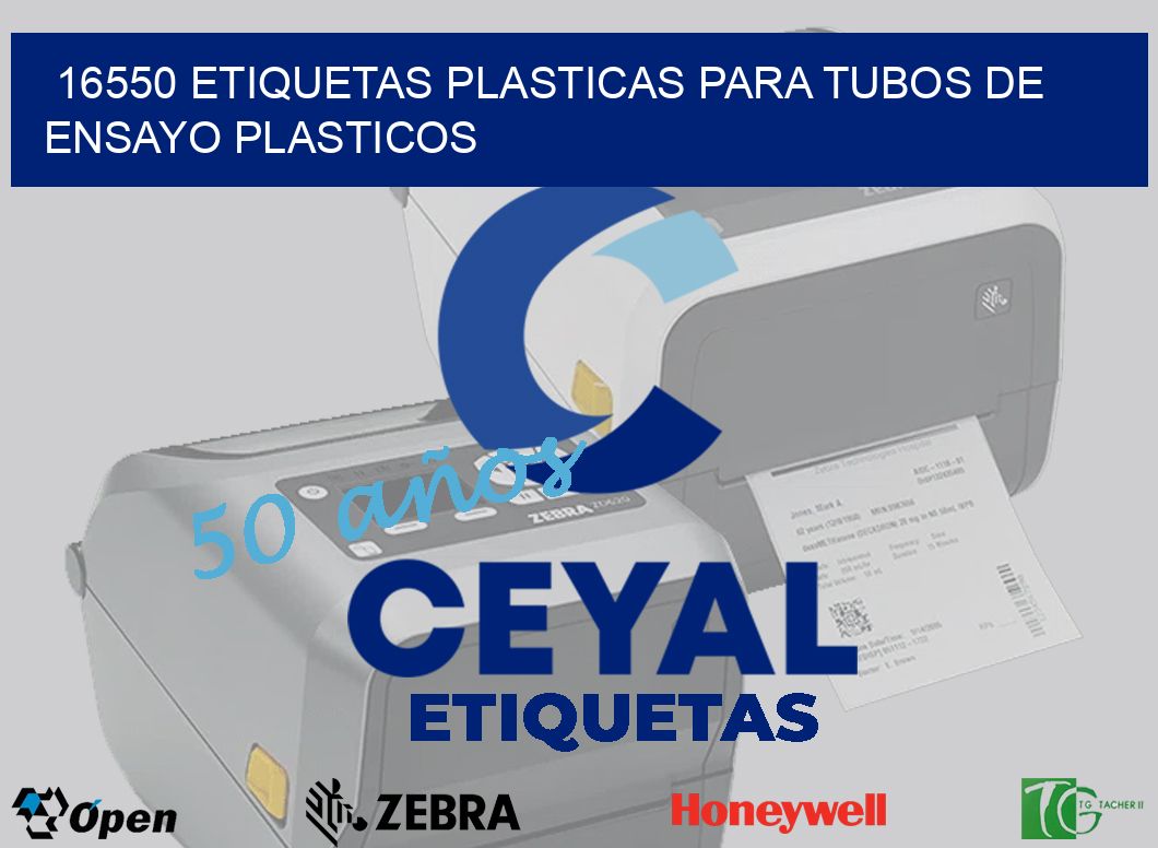 16550 ETIQUETAS PLASTICAS PARA TUBOS DE ENSAYO PLASTICOS