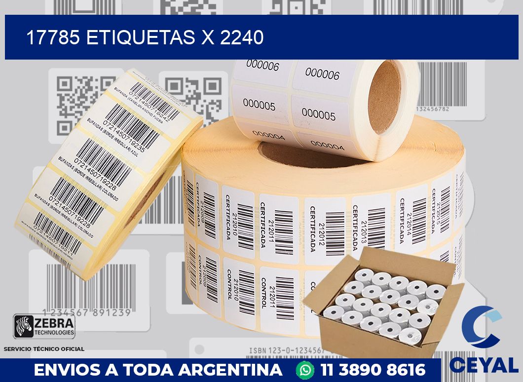 17785 Etiquetas x 2240