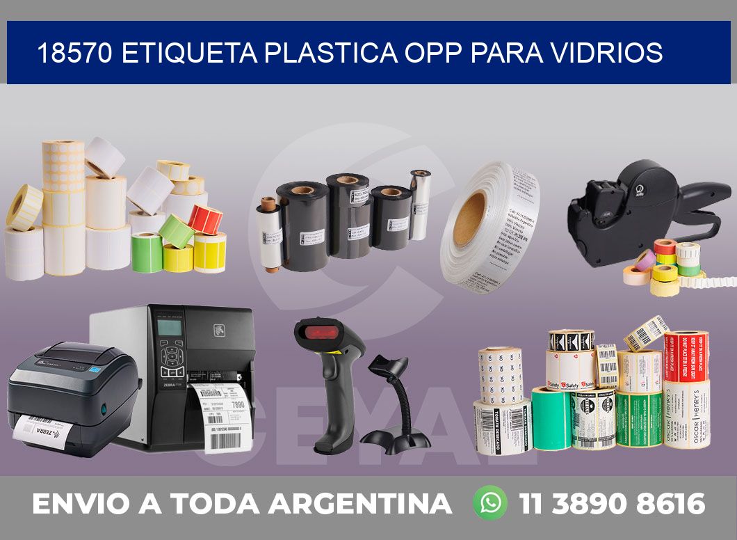 18570 ETIQUETA PLASTICA OPP PARA VIDRIOS