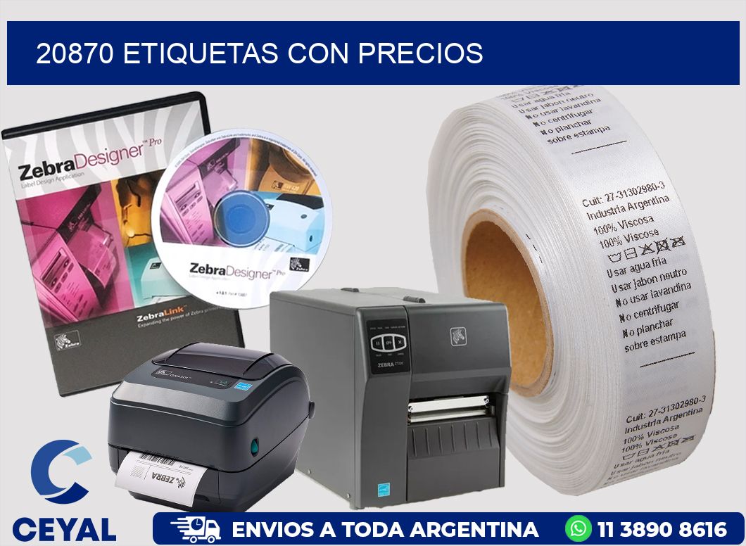 20870 ETIQUETAS CON PRECIOS