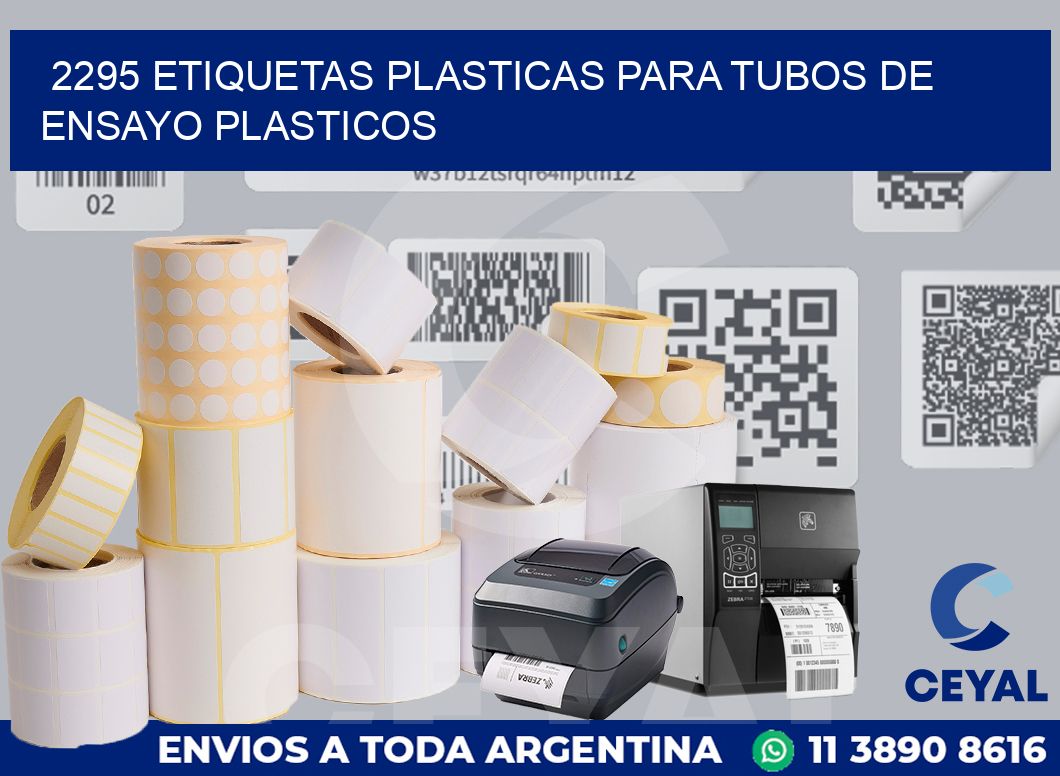 2295 ETIQUETAS PLASTICAS PARA TUBOS DE ENSAYO PLASTICOS